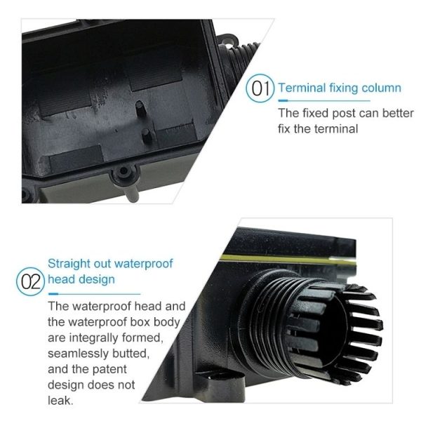 IP68 Waterproof Junction box with Terminal, Sealing Ring: 12-15mm - Image 5