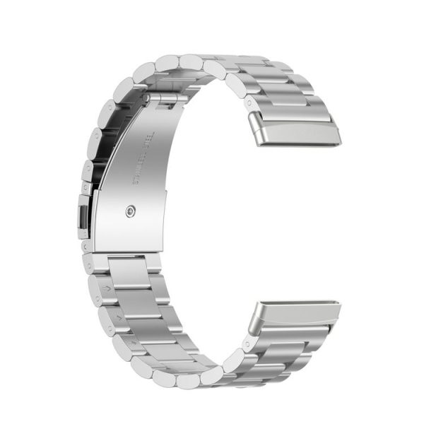 Fitbit Versa 4 / Sense 2 / Versa 3 / Sense 3 Beads Stainless Steel Watch Band (Silver) - Image 3