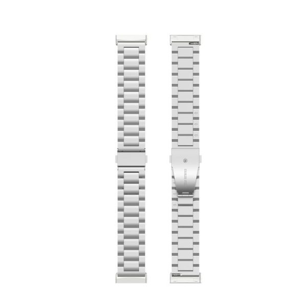 Fitbit Versa 4 / Sense 2 / Versa 3 / Sense 3 Beads Stainless Steel Watch Band (Silver) - Image 4