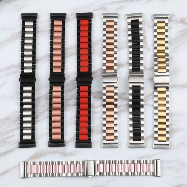 Fitbit Versa 4 / Sense 2 / Versa 3 / Sense 3 Beads Stainless Steel Watch Band - Image 9