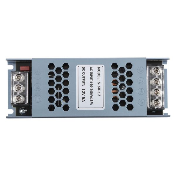 S-60-12 DC12V 5A 60W LED Power Supply Transformer AC170-240V - Image 3