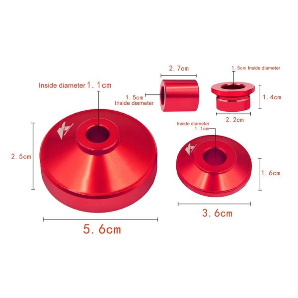 4 in 1 Motorcycle Modification Accessories Aluminum Alloy Hub Cove Set (Red) - Image 3