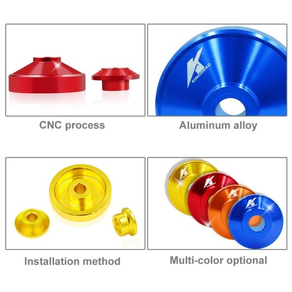4 in 1 Motorcycle Modification Accessories Aluminum Alloy Hub Cove Set (Red) - Image 4