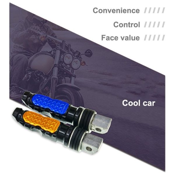 Universal Motor Bike Footpegs Foot Rests Rear Pedals Set Motorcycle Modification Accessories (Red) - Image 6