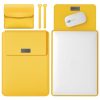 4 in 1 Lightweight and Portable Leather Computer Bag, Size: 13 / 14 inches (Yellow)