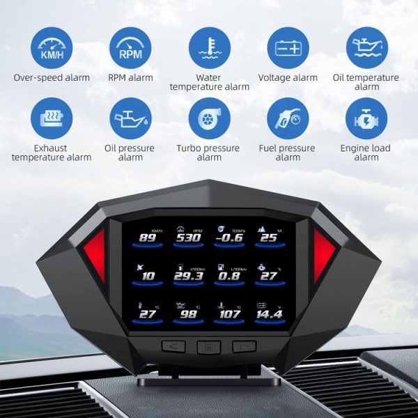 P1 3.5 inch Car OBD2 GPS HUD Head Up System Smart Digital Speedometer Meter Display - Image 8
