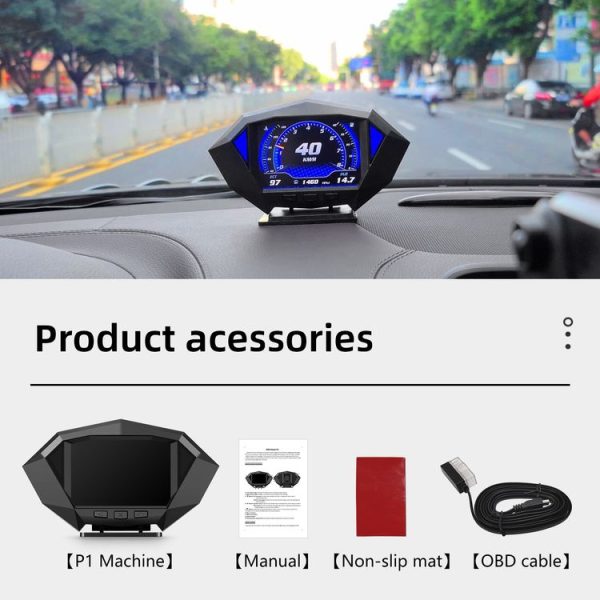P1 3.5 inch Car OBD2 GPS HUD Head Up System Smart Digital Speedometer Meter Display - Image 9
