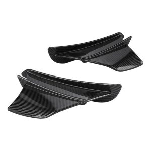 Motorcycle Winglet Aerodynamic Wing Kit Spoiler, Style: Glossy Carbon