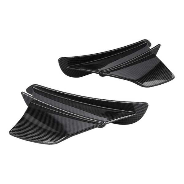 Motorcycle Winglet Aerodynamic Wing Kit Spoiler, Style: Glossy Carbon
