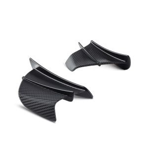 Motorcycle Winglet Aerodynamic Wing Kit Spoiler, Style: Matte Carbon