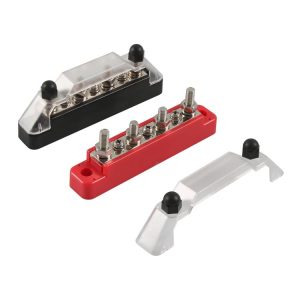 A7472 1 Pair 7 Way Power Distribution Block Terminal Studs with 4 Fixing Screws