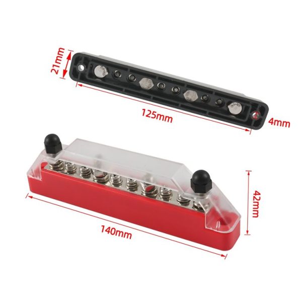 A7473 1 Pair 10 Way Power Distribution Block Terminal Studs with 4 Fixing Screws - Image 5