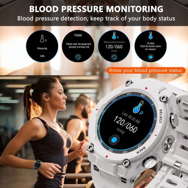 Q666K 1.28 inch TFT Screen Rugged Smart Watch (White) - Image 3