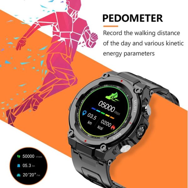 Q666K 1.28 inch TFT Screen Rugged Smart Watch (White) - Image 4