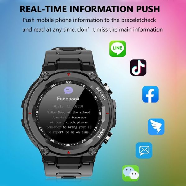 Q666K 1.28 inch TFT Screen Rugged Smart Watch (White) - Image 5