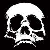 D-774 Evil Skull Pattern Car Modified Decorative Sticker (White)