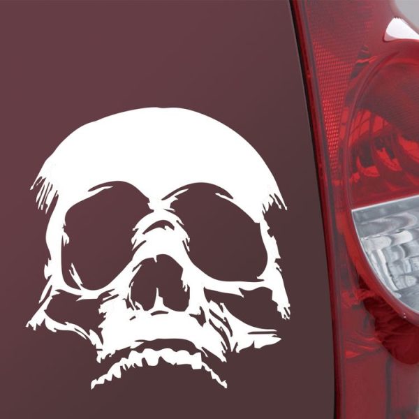 D-774 Evil Skull Pattern Car Modified Decorative Sticker (White) - Image 3