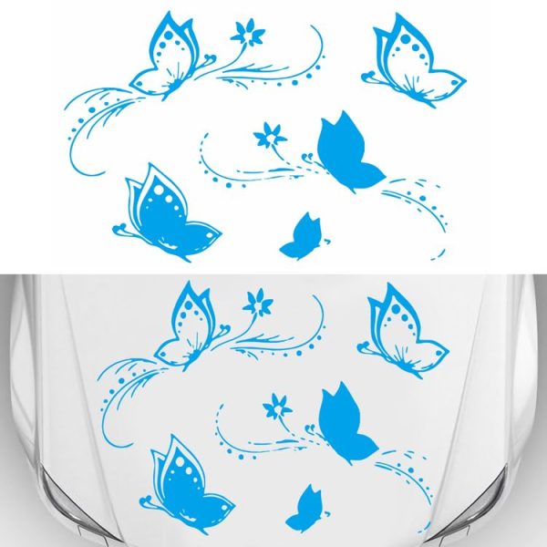 D-907 Butterflies Pattern Car Modified Decorative Sticker (Blue)