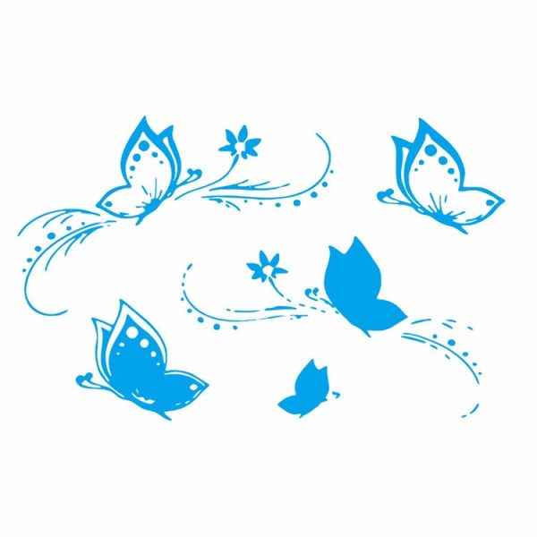 D-907 Butterflies Pattern Car Modified Decorative Sticker (Blue) - Image 2