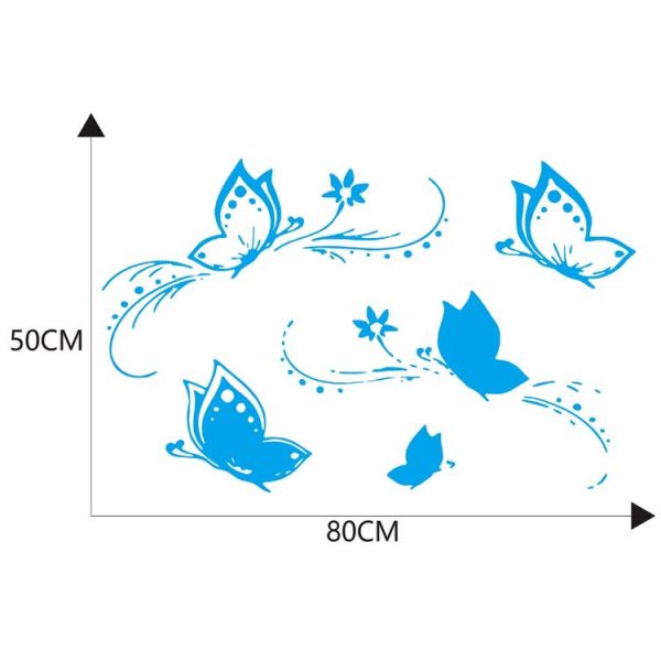 D-907 Butterflies Pattern Car Modified Decorative Sticker (Blue) - Image 3