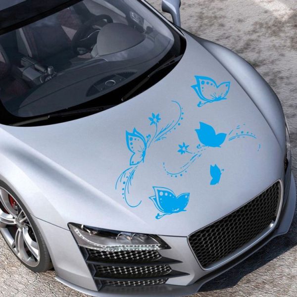 D-907 Butterflies Pattern Car Modified Decorative Sticker (Blue) - Image 4