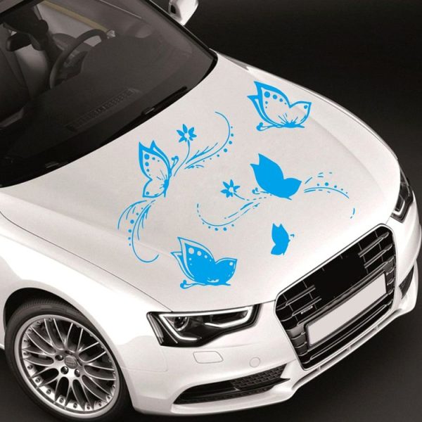 D-907 Butterflies Pattern Car Modified Decorative Sticker (Blue) - Image 5