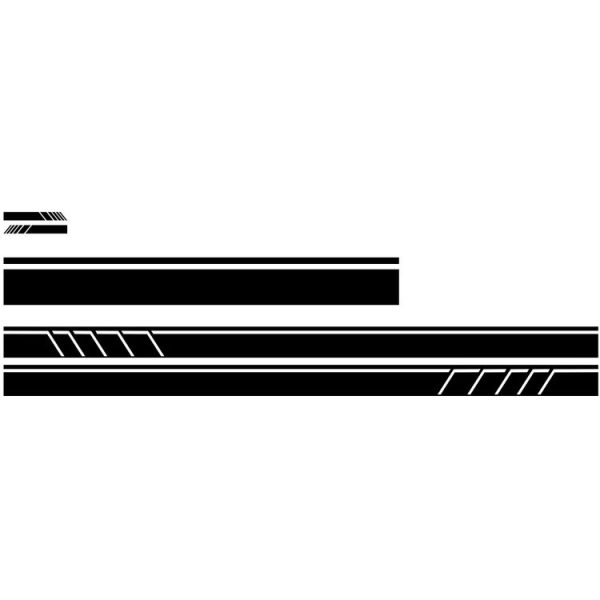 D-930 Lines Pattern Car Modified Decorative Sticker (Black) - Image 2