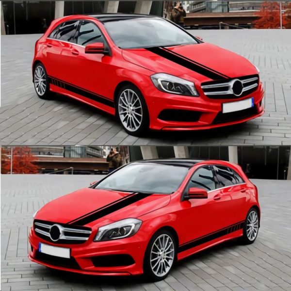 D-930 Lines Pattern Car Modified Decorative Sticker (Black) - Image 4