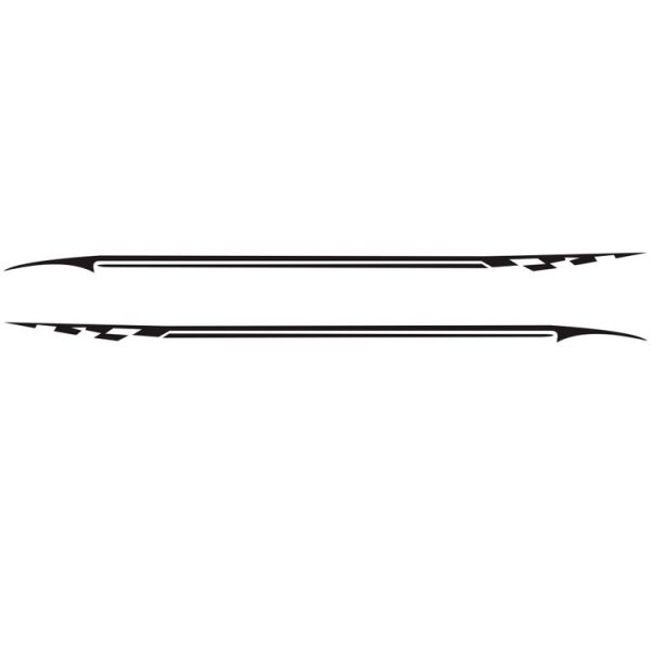 2 PCS / Set D-934 Waistline Pattern Car Modified Decorative Sticker (Black)