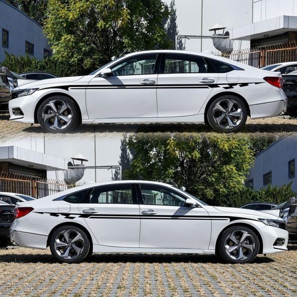 2 PCS / Set D-934 Waistline Pattern Car Modified Decorative Sticker (Black) - Image 3