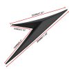 CSB016-BK Carbon Fiber Triangular Decorative Strip Leaf Shape Spoiler - Image 6