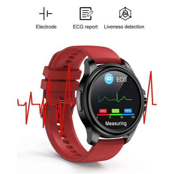 E89 1.32 Inch Screen TPU Strap Smart Health Watch Supports ECG Function, AI Medical Diagnosis, Body Temperature Monitoring (Dark Blue) - Image 5
