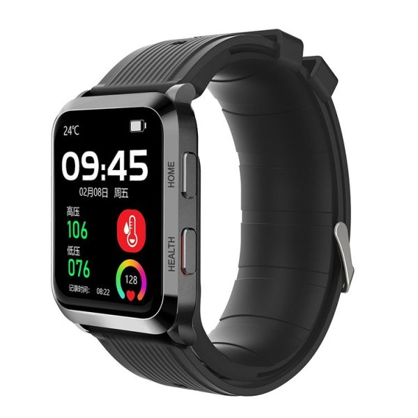 S6T 1.7 Inch Air Pump Smart Watch Supports Heart Rate Detection, Blood Pressure Detection, Blood Oxygen Detection (Black)
