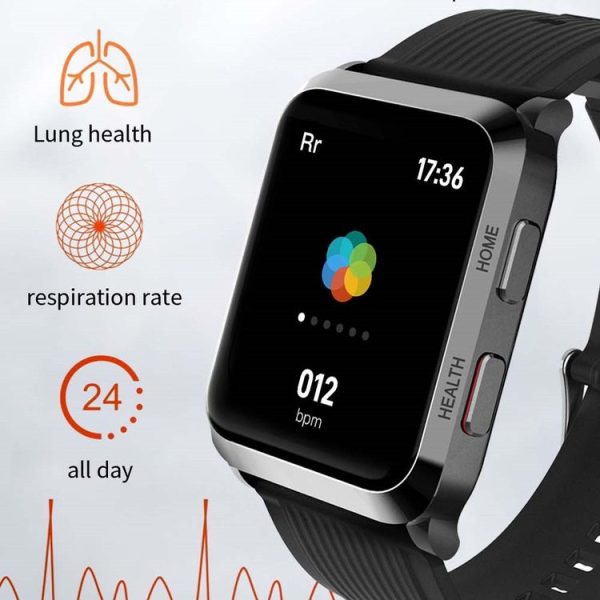 S6T 1.7 Inch Air Pump Smart Watch Supports Heart Rate Detection, Blood Pressure Detection, Blood Oxygen Detection (Black) - Image 6