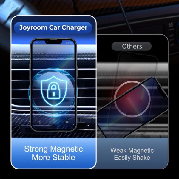JOYROOM JR-ZS291 15W Magnetic Wireless Charger Air Vent Car Holder (Black) - Image 6