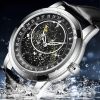 SANDA 7001 Leather Strap Luminous Waterproof Mechanical Watch (Black) - Image 3
