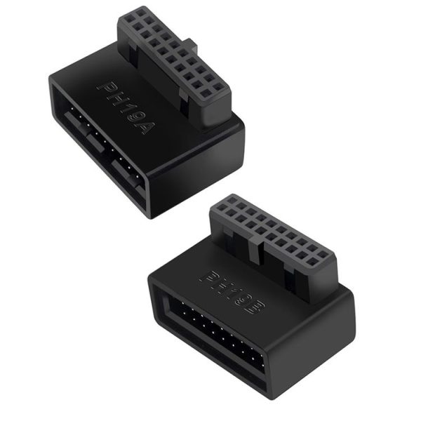 10 PCS 3.0 19P 20P 90 Degree Motherboard Male To Female Extension Adapter, Model: PH19B - Image 2