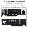 PCIe X16 to M.2 M-key NVMEx4 SSD RAID Converter Card - Image 3