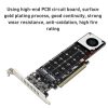 PCIe X16 to M.2 M-key NVMEx4 SSD RAID Converter Card - Image 4