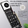 PCIe X16 to M.2 M-key NVMEx4 SSD RAID Converter Card - Image 6