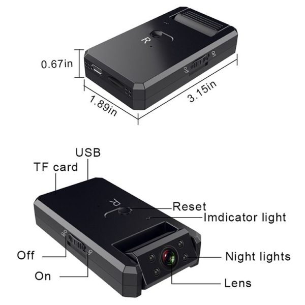 WD6-C Infrared Night Vision Mini HD WiFi Camera 120 Degrees Recorder - Image 2