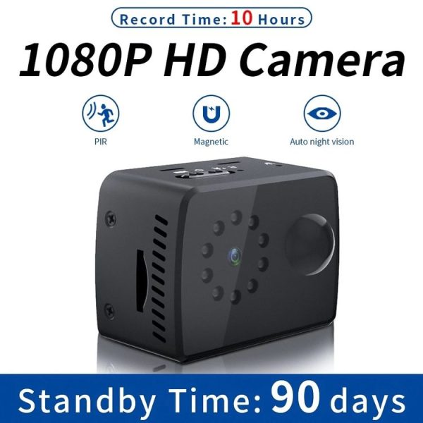 MD20 Mini 1080P HD Camcorder Night Vision PIR Motion Action Micro Camera (Black) - Image 3