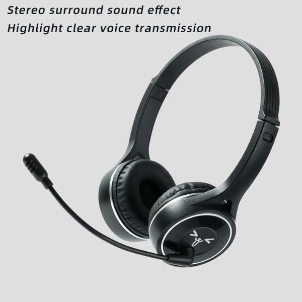 SOYTO SY-T30C Long Microphone Bluetooth Wireless Noise Cancelling Ergonomic Gaming Headset (Black) - Image 2