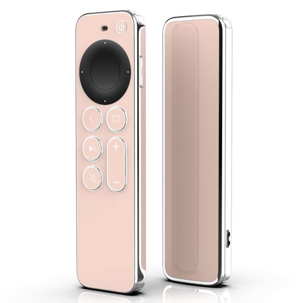 TPU Protective Case For Apple TV 4K 4th Siri Remote Control (Pink)