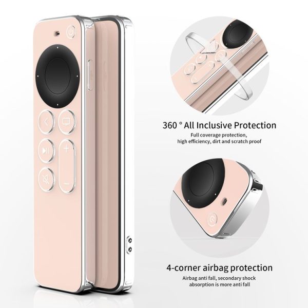 TPU Protective Case For Apple TV 4K 4th Siri Remote Control (Pink) - Image 4