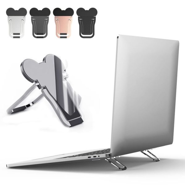2 PCS Metal Foldable Laptop Stand Bracket (Black) - Image 3