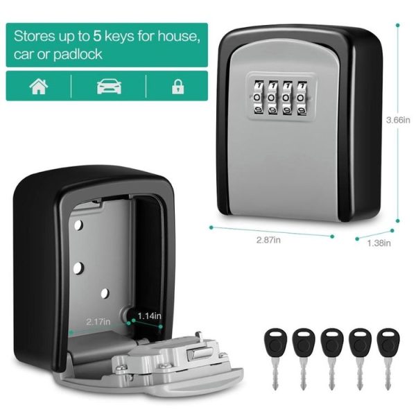 G9 4-digit Password Aluminum Alloy Key Storage Box (Green) - Image 4