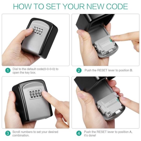 G9 4-digit Password Aluminum Alloy Key Storage Box (Green) - Image 5