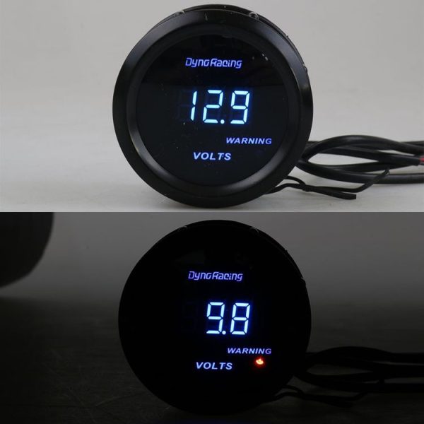 Car Modified 12V Universal 52mm Blue Light Digital Display Meter, Style: Voltmeter - Image 2