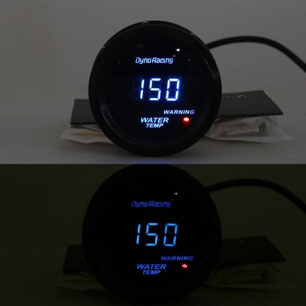 Car Modified 12V Universal 52mm Blue Light Digital Display Meter, Style: Water Temperature Gauge - Image 2